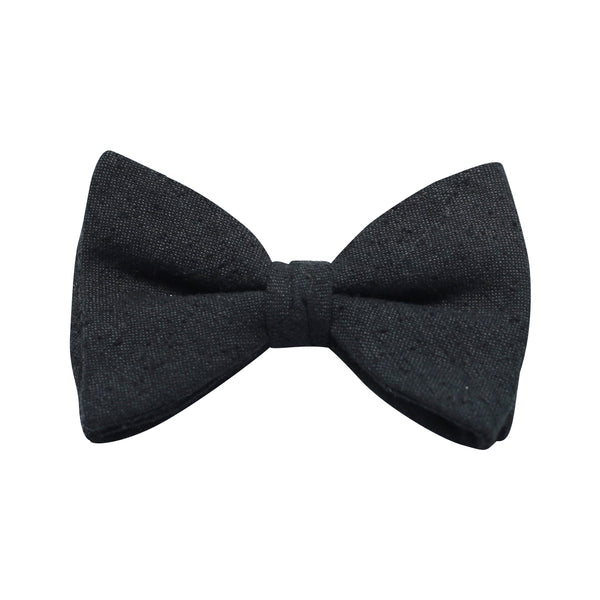 Black Raw Silk Large