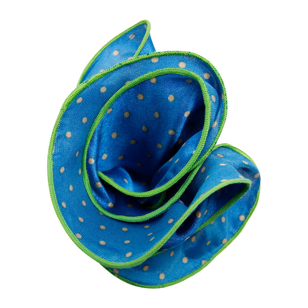 Turquoise, Tan Dots & Green